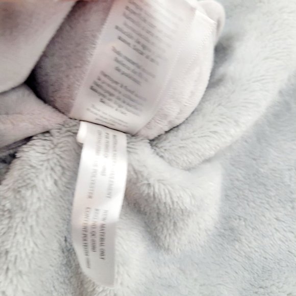 Carter's Gray Elephant Lovey Baby Security Blanket Plush Satin Edge 14" x 14" - Picture 9 of 12